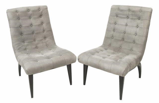 (2) FRENCH MODERN BUTTON-TUFTED