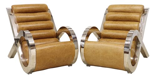 (2) FRENCH MODERN LEATHER &AMP;