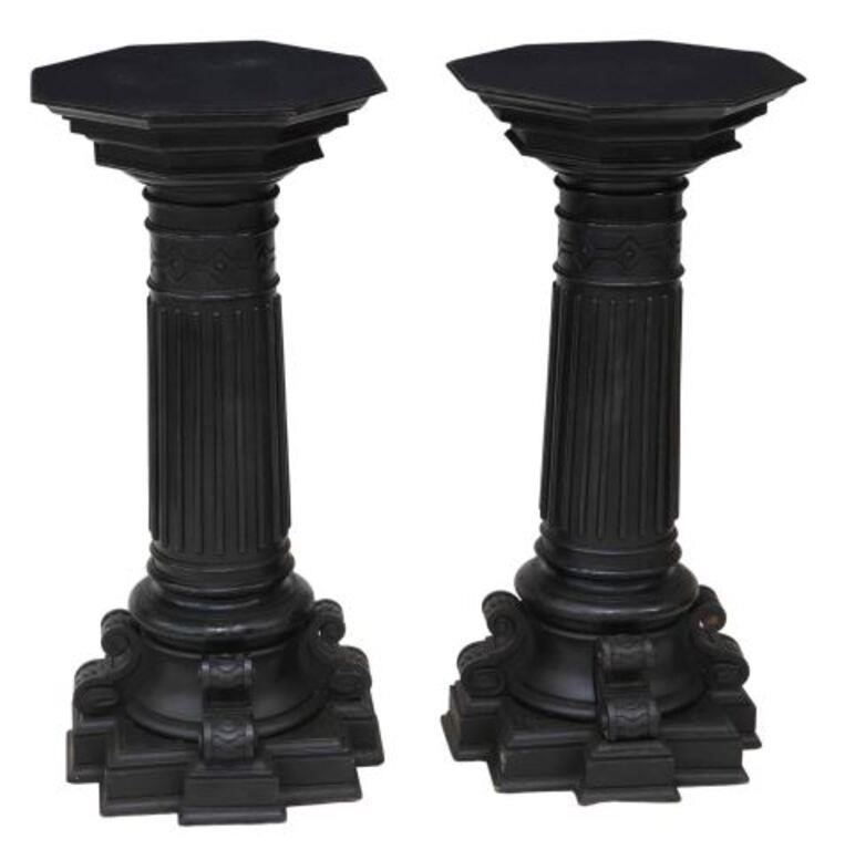(2) FRENCH NAPOLEON III EBONIZED