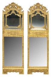 (2) FRENCH NAPOLEON III GILTWO