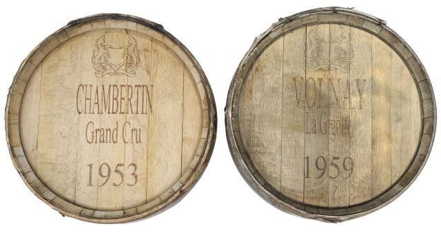 (2) FRENCH OAK STAVE WINE BARREL