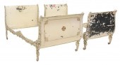 2) FRENCH PAINTED CAST IRON SC