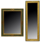 (2) FRENCH PAINTED GILTWOOD WA