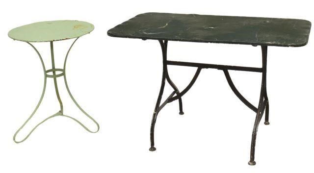 (2) FRENCH PAINTED METAL GARDEN