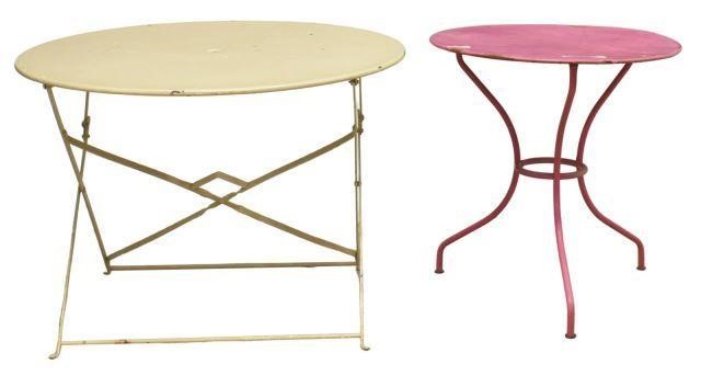 (2) FRENCH PAINTED METAL GARDEN
