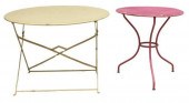 (2) FRENCH PAINTED METAL GARDE