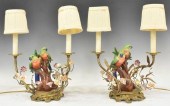 (2) FRENCH PORCELAIN BIRDS BOU