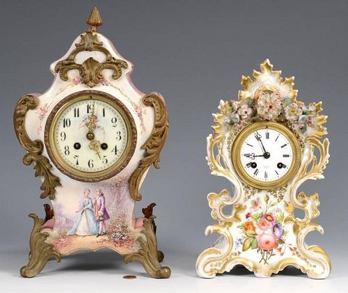 2 FRENCH PORCELAIN CLOCKS, INC. OLD