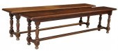 (2) FRENCH PROVINCIAL OAK BENC