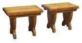 (2) FRENCH PROVINCIAL OAK STOO