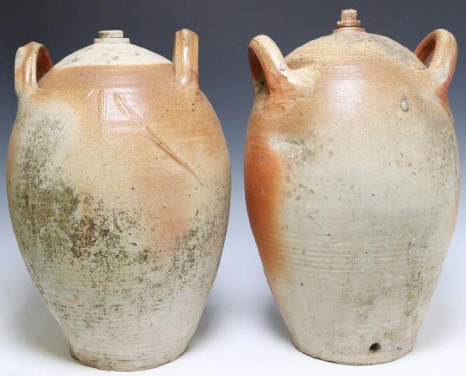 (2) FRENCH PROVINCIAL STONEWARE OIL