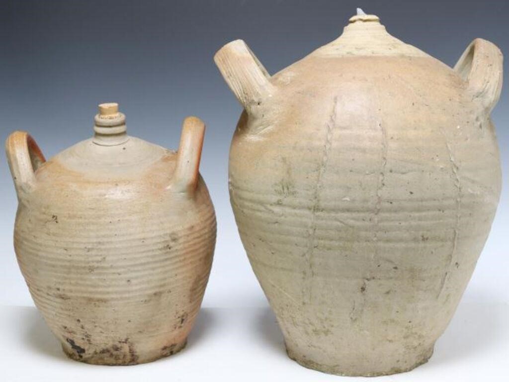 (2) FRENCH PROVINCIAL STONEWARE OIL