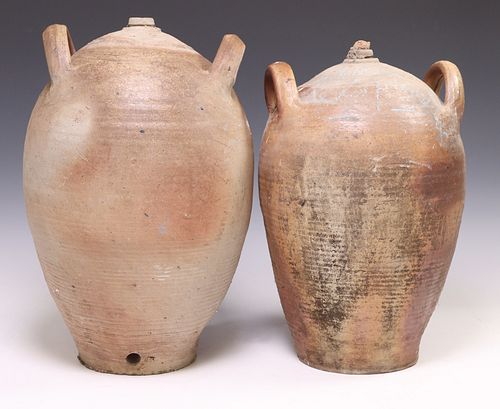 (2) FRENCH PROVINCIAL STONEWARE OIL