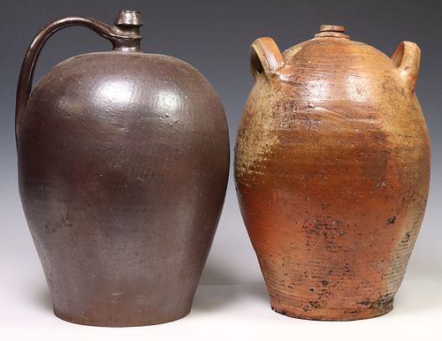 (2) FRENCH PROVINCIAL STONEWARE OIL