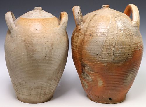 (2) FRENCH PROVINCIAL STONEWARE OIL