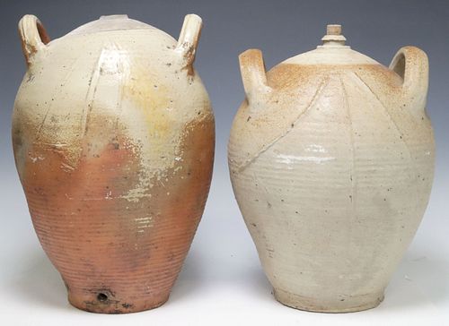(2) FRENCH PROVINCIAL STONEWARE OIL