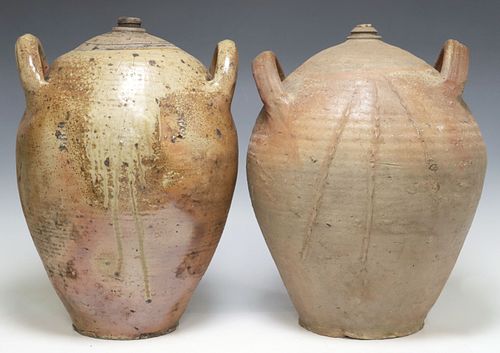 (2) FRENCH PROVINCIAL STONEWARE OIL