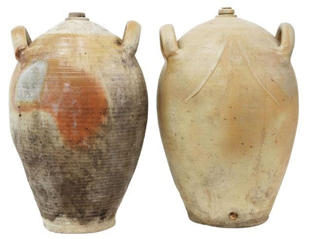 (2) FRENCH PROVINCIAL STONEWARE