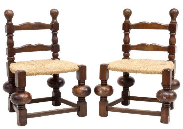 (2) FRENCH PROVINCIAL WALNUT RUSH
