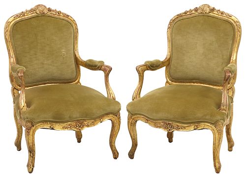 (2) FRENCH REGENCE STYLE GILTWOOD