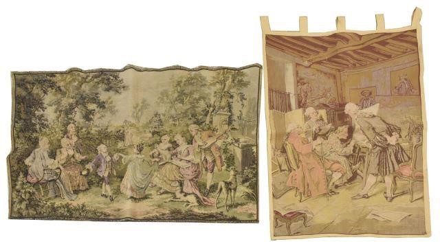 (2) FRENCH ROCOCO STYLE JACQUARD