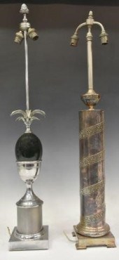 (2) FRENCH SILVER PLATE TWO-LI