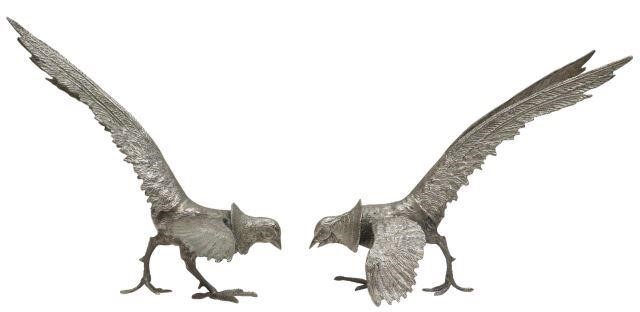 (2) FRENCH SILVERED METAL