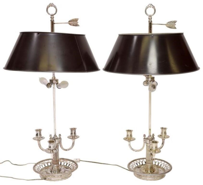 (2) FRENCH SILVERPLATE BOUILLOTTE
