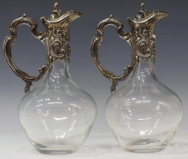 (2) FRENCH SILVERPLATE-MOUNTED