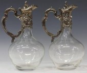 (2) FRENCH SILVERPLATE-MOUNTED