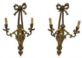 (2) FRENCH STYLE BRASS CHERUB