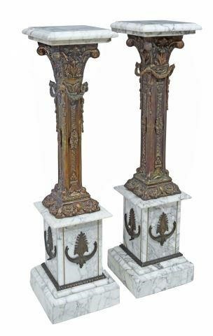 (2) FRENCH STYLE BRONZE-MOUNTED