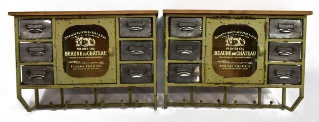 2) FRENCH STYLE METAL & WOOD