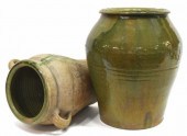 (2) FRENCH TERRACOTTA POTS / J