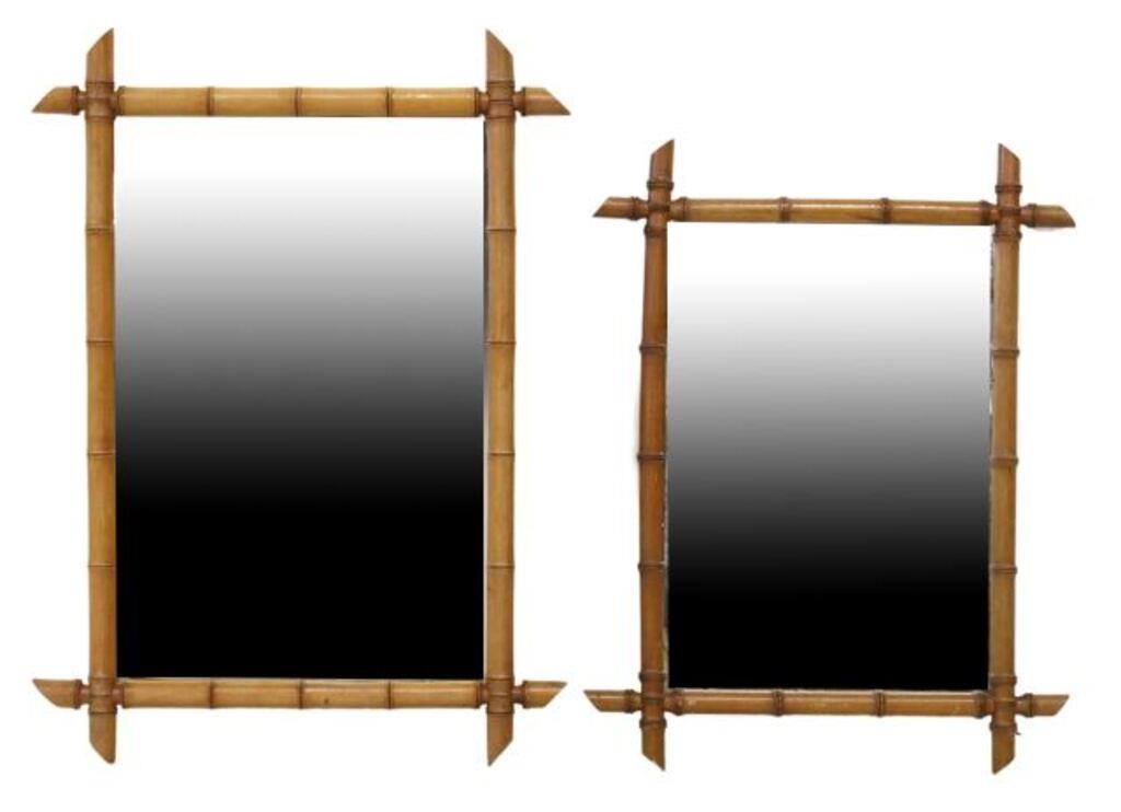 (2) FRENCH TURNED FAUX BAMBOO