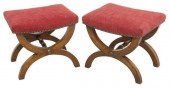 (2) FRENCH UPHOLSTERED CURULE