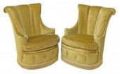 (2) FRENCH UPHOLSTERED SLIPPER