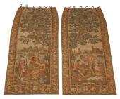 (2) FRENCH WALL-HANGING WOVEN