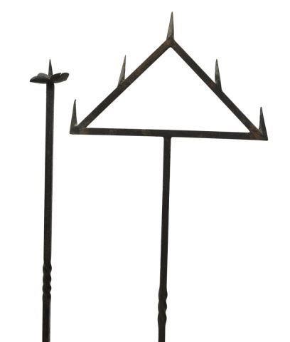 (2) FRENCH WROUGHT IRON ALTAR