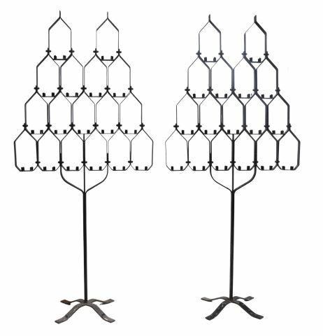 (2) FRENCH WROUGHT IRON