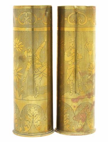 2) FRENCH WWI-ERA TRENCH ART