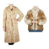 2 FUR COATS - RABBIT AND FOXGr