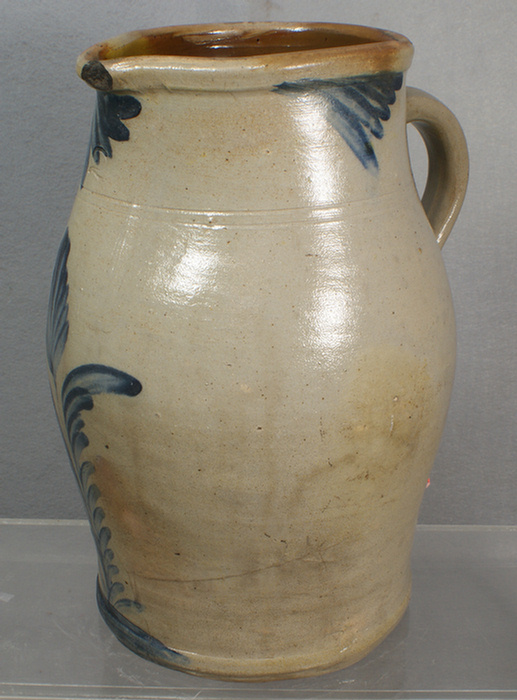 2 gal blue decorated stoneware