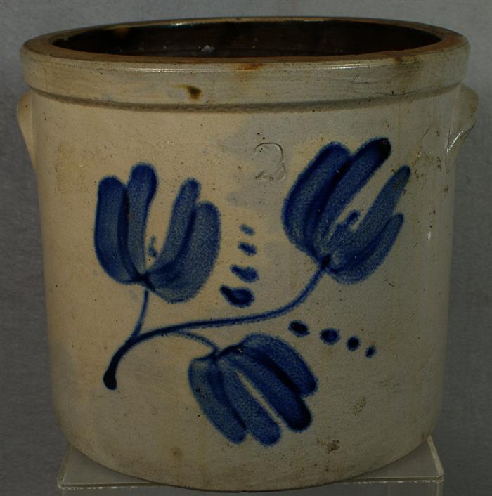 2 gallon blue tulip decorated