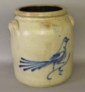 2 GALLON COBALT DECORATED CROC