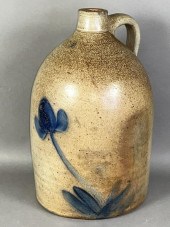 2 GALLON COBALT DECORATED SHEN