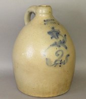 2 GALLON COBALT DECORATED STON