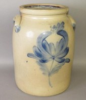 2 GALLON COBALT DECORATED STON