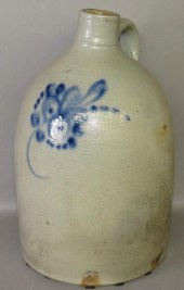 2 GALLON COBALT DECORATED STON