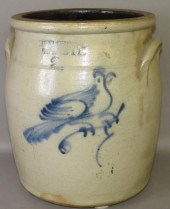 2 GALLON COBALT DECORATED STON